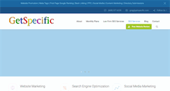 Desktop Screenshot of getspecific.com